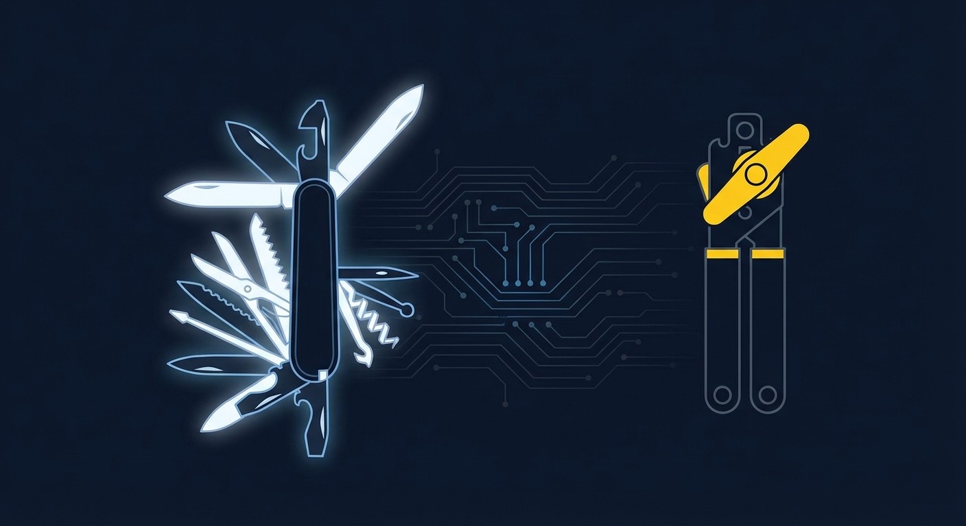 Švýcarský nůž a otevírák na konzervy: Kdy je AI agent to špatné řešení